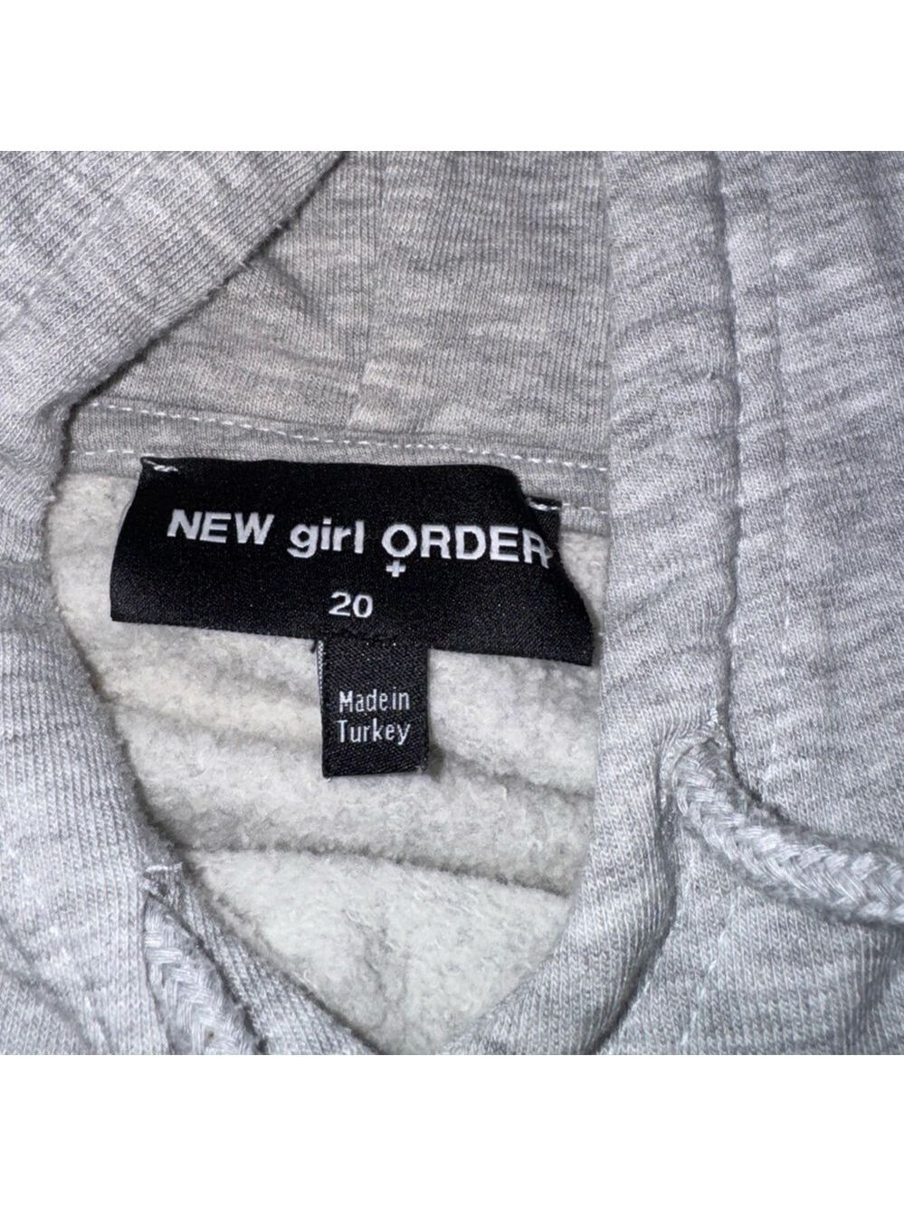 New Girl Order Gray Graphic Hoodie Size 20 / XXL - Picture 6 of 8